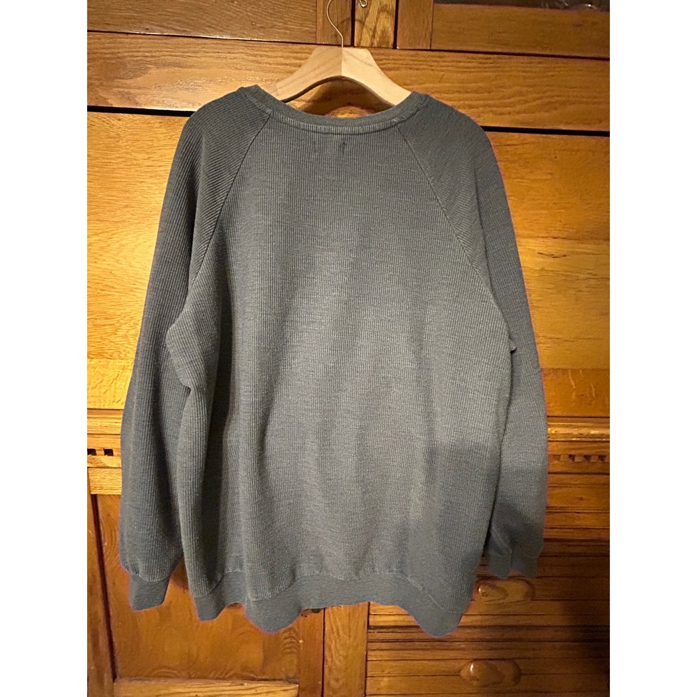 Altard State Ribbed Sweatshirt Large Grey Raglan Crew Neck Pullover - Picture 2 of 10